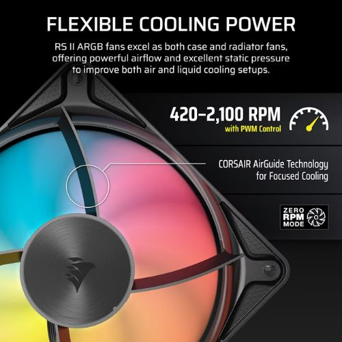 Corsair RS120 II ARGB 120mm Cabinet Fan